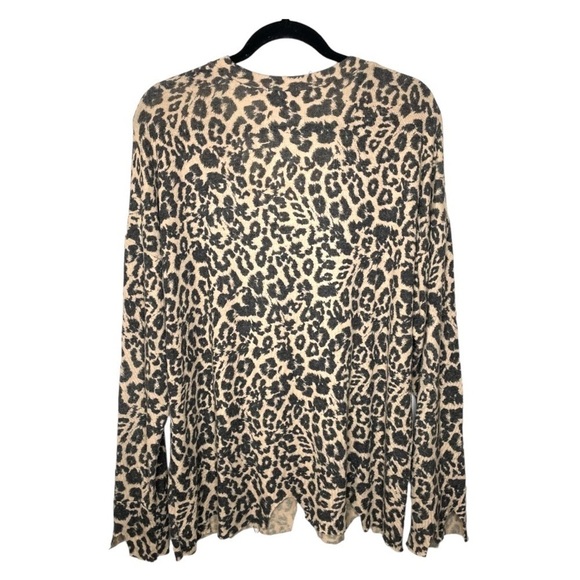 LNA Leopard Print Brushed Bitten Sweater - Picture 5 of 12